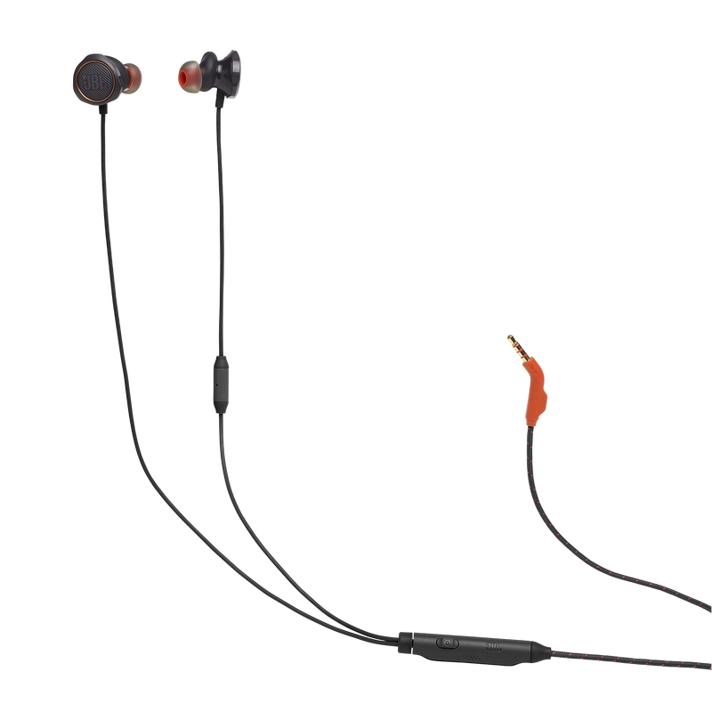 JBL Quantum 50 - Black - Wired in-ear gaming headset with volume slider and mic mute - Hero image number null